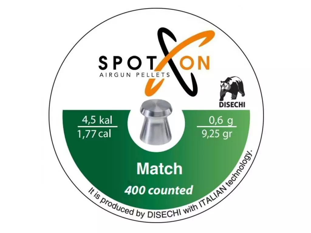 Пули Spoton Match 4,5 мм 0,60г 400 шт