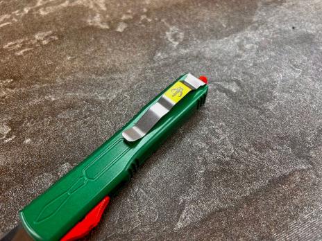 Фронтальный складной нож Microtech Stroy M-2 Зелёный, Микротек Строй