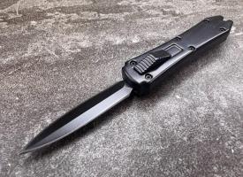 Фронтальный складной нож Microtech mini D-2 Черный, Микротек мини