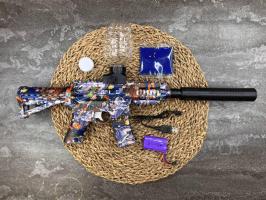 Автомат M416 гидрогелевый, орбибольный с глушителем (синий)