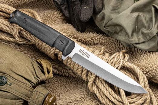 Туристический нож Kizlyar Supreme Alpha 420HC StoneWash BKH LS