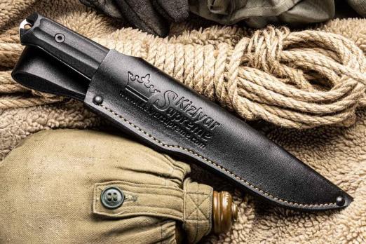 Туристический нож Kizlyar Supreme Alpha 420HC StoneWash BKH LS