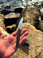 Туристический нож EDC Kizlyar Supreme Vran N690 StoneWash G-10