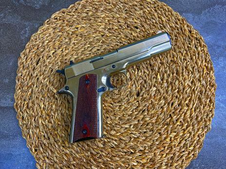 Охолощенный пистолет Colt Курс-С 1911 (Кольт, 10х24, хром)
