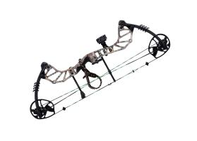 Лук Man Kung CBA5 Thorns, блоч., forest camo, 30-60 lbs, прицел, пипсайт, полка, релиз, стабилизатор